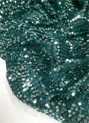 Пайетки на бархате МЯТА 10410