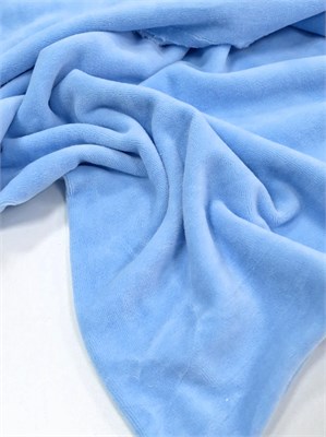 Велюр хлопковый ГОЛУБОЙ 10611