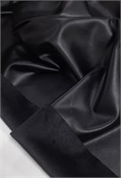 Экокожа на велюре ЧЁРНЫЙ 10486