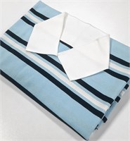 Пике ПОЛОСА МОЛОКО + ГОЛУБОЙ + СИНИЙ 10566