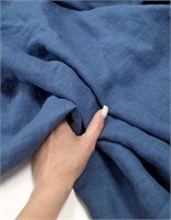 Лён 100% умягченный ДЕНИМ 10011