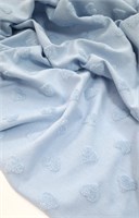 Кулир махровые сердечки ГОЛУБОЙ 10247