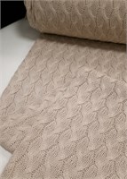 Вязанный трикотаж КОСИЧКА БЕЖЕВЫЙ 10252